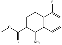 methyl 1-amino-5-fluoro-1,2,3,4-tetrahydronaphthalene-2-carboxylate 구조식 이미지