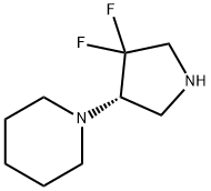 Piperidine, 1-[(3S)-4,4-difluoro-3-pyrrolidinyl]- Structure