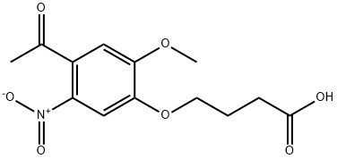 4-(4-acetyl-2-methoxy-5-nitrophenoxy)butanoic acid Structure