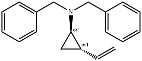 Benzenemethanamine, N-[(1R,2S)-2-ethenylcyclopropyl]-N-(phenylmethyl)-, rel- Structure