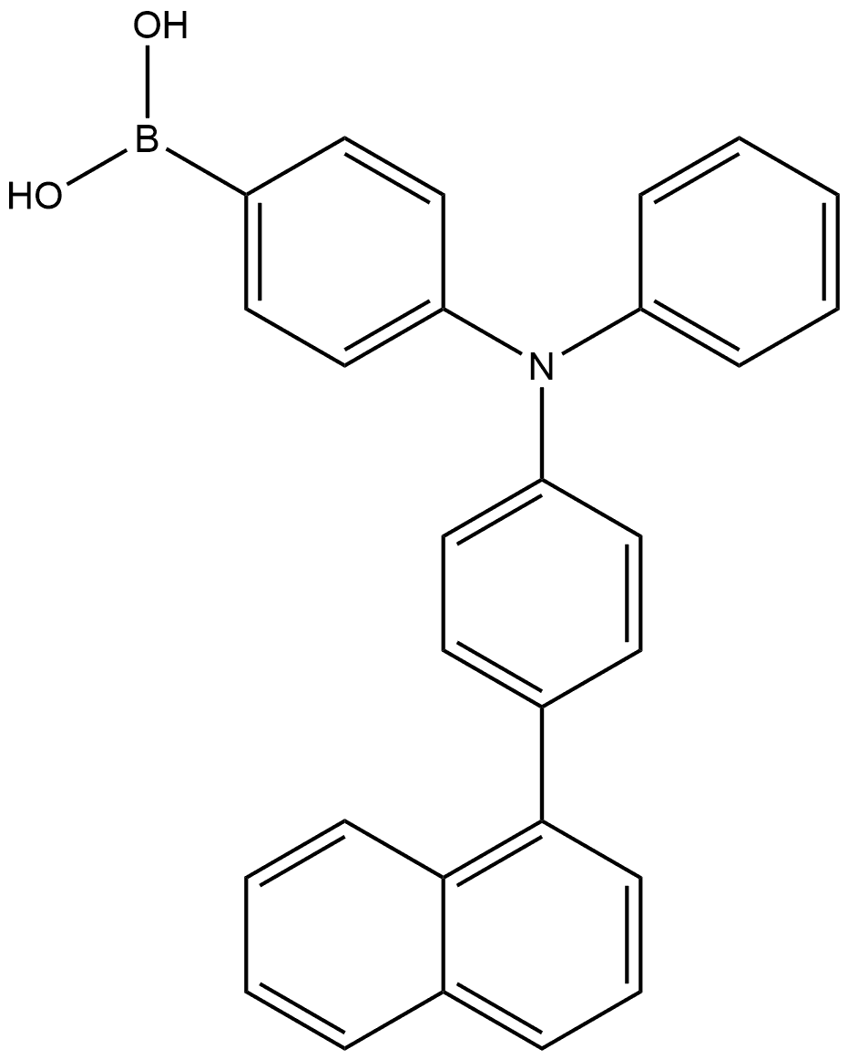 Boronic acid, B-[4-[[4-(1-naphthalenyl)phenyl]phenylamino]phenyl]- Structure