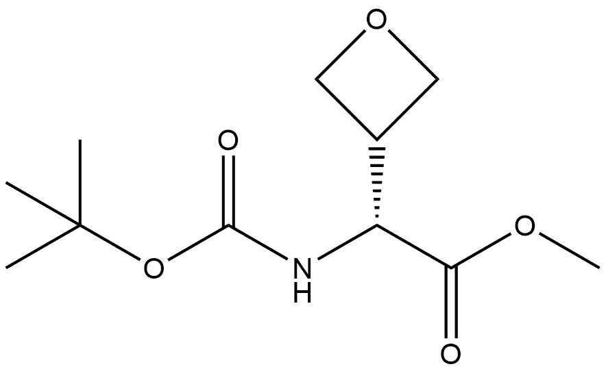 3-Oxetaneacetic acid, α-[[(1,1-dimethylethoxy)carbonyl]amino]-, methyl ester, (αR)- Structure