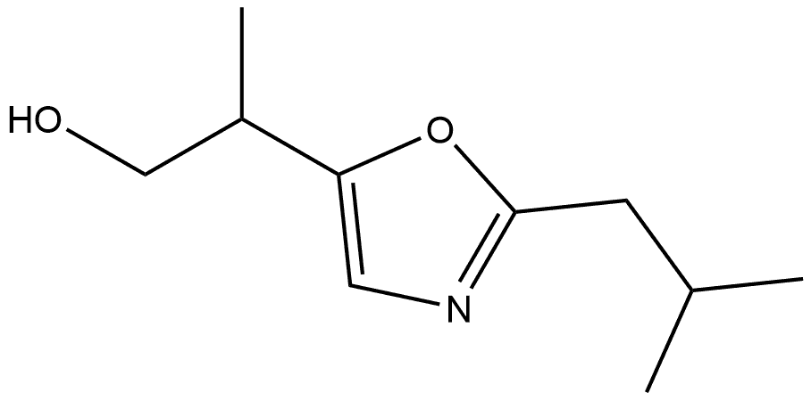 2-[2-(2-methylpropyl)-1,3-oxazol-5-yl]propan-1-ol Structure