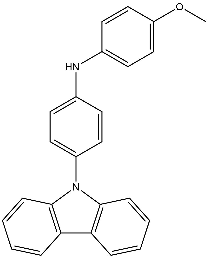 4-(9H-Carbazol-9-yl)-N-(4-methoxyphenyl)benzenamine 구조식 이미지