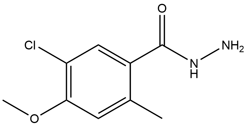 5-Chloro-4-methoxy-2-methylbenzoic acid hydrazide Structure