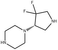 Piperazine, 1-[(3S)-4,4-difluoro-3-pyrrolidinyl]- 구조식 이미지