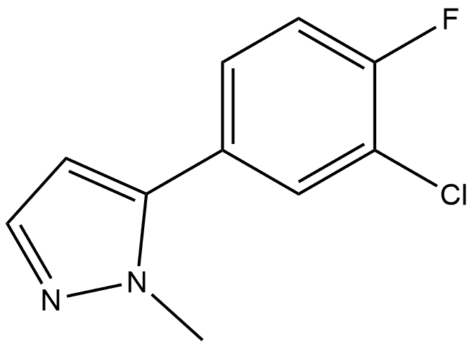 1H-Pyrazole, 5-(3-chloro-4-fluorophenyl)-1-methyl- Structure