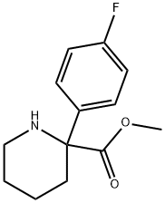 2-Piperidinecarboxylic acid, 2-(4-fluorophenyl)-, methyl ester Structure