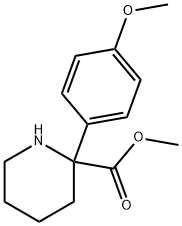 2-Piperidinecarboxylic acid, 2-(4-methoxyphenyl)-, methyl ester Structure