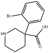 3-Piperidinecarboxylic acid, 3-(2-bromophenyl)- Structure