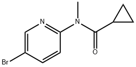 Cyclopropanecarboxamide, N-(5-bromo-2-pyridinyl)-N-methyl- Structure