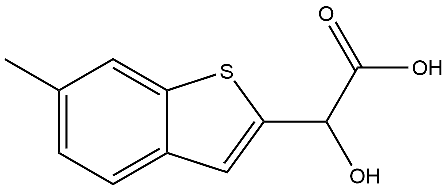 α-Hydroxy-6-methylbenzo[b]thiophene-2-acetic acid Structure