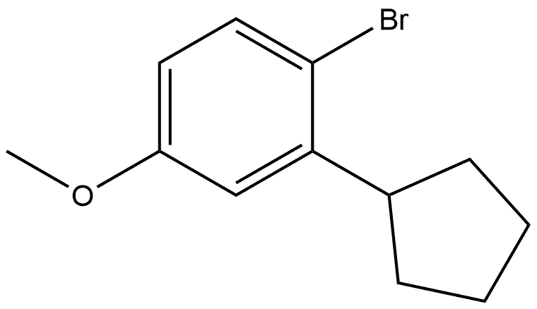 Benzene, 1-bromo-2-cyclopentyl-4-methoxy- Structure