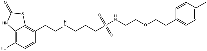 1-Propanesulfonamide, 3-[[2-(2,3-dihydro-4-hydroxy-2-oxo-7-benzothiazolyl)ethyl]amino]-N-[2-[2-(4-methylphenyl)ethoxy]ethyl]- Structure