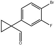 Cyclopropanecarboxaldehyde, 1-(4-bromo-3-fluorophenyl)- Structure