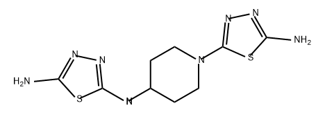 1,3,4-Thiadiazole-2,5-diamine, N2-[1-(5-amino-1,3,4-thiadiazol-2-yl)-4-piperidinyl]- Structure