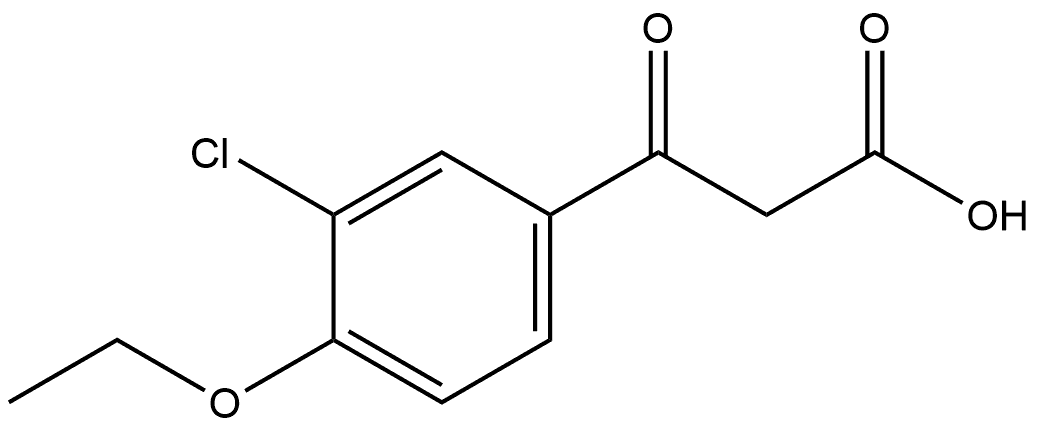 3-Chloro-4-ethoxy-β-oxobenzenepropanoic acid Structure