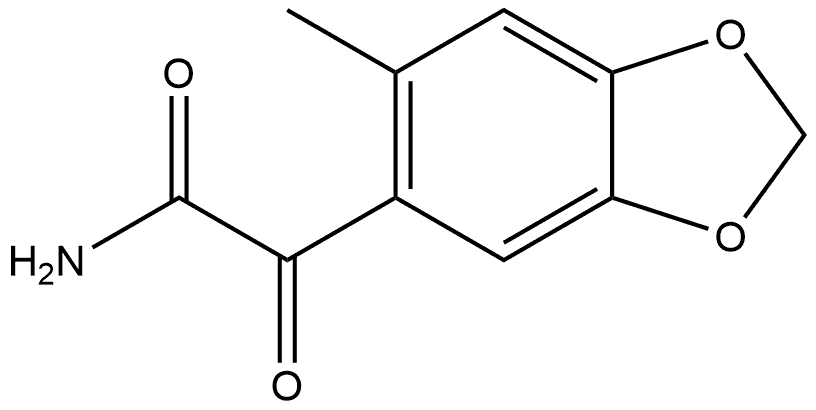 6-Methyl-α-oxo-1,3-benzodioxole-5-acetamide Structure