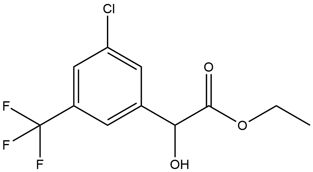 Ethyl 3-chloro-α-hydroxy-5-(trifluoromethyl)benzeneacetate Structure
