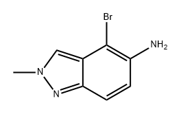 2H-Indazol-5-amine, 4-bromo-2-methyl- 구조식 이미지