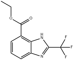 1H-Benzimidazole-7-carboxylic acid, 2-(trifluoromethyl)-, ethyl ester Structure