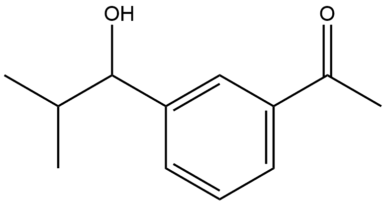 1-(3-(1-hydroxy-2-methylpropyl)phenyl)ethanone Structure