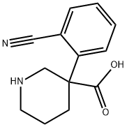 3-Piperidinecarboxylic acid, 3-(2-cyanophenyl)- Structure