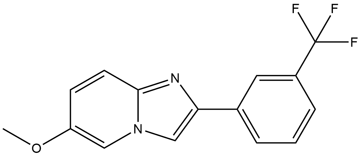 6-Methoxy-2-[3-(trifluoromethyl)phenyl]imidazo[1,2-a]pyridine Structure