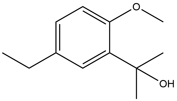 2-(5-Ethyl-2-methoxyphenyl)propan-2-ol 구조식 이미지