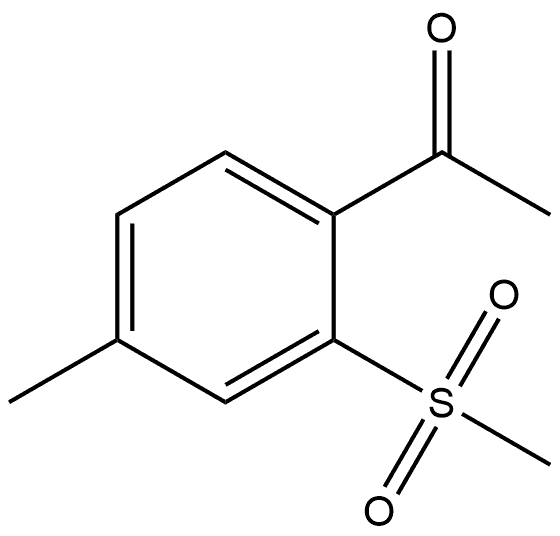 1-[4-Methyl-2-(methylsulfonyl)phenyl]ethanone Structure