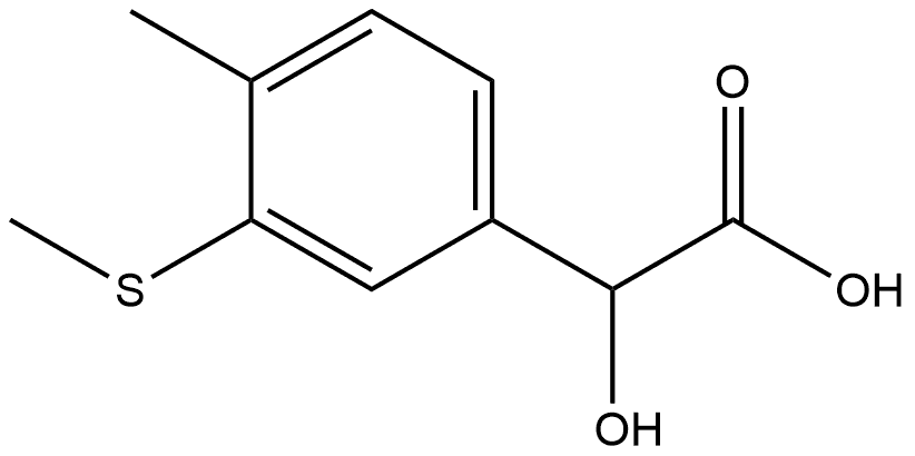 α-Hydroxy-4-methyl-3-(methylthio)benzeneacetic acid Structure