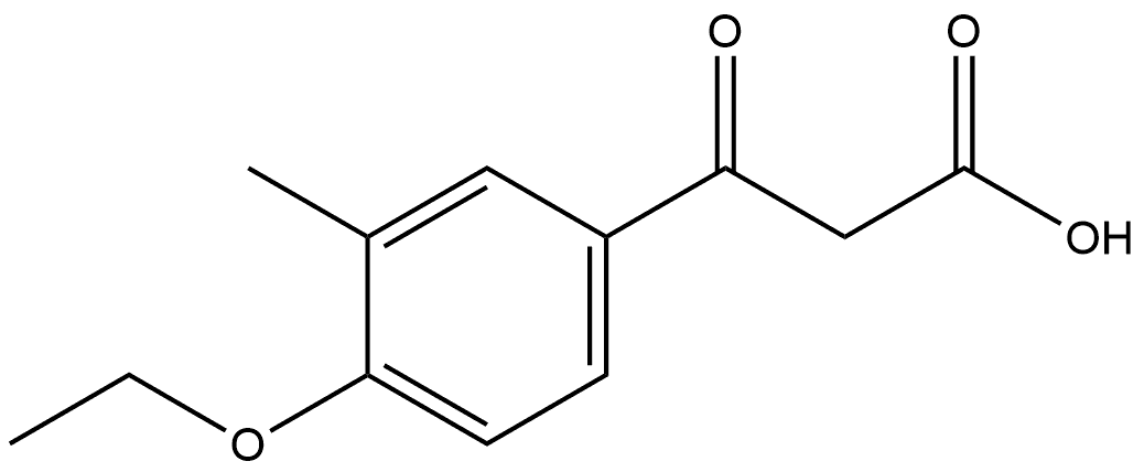 4-Ethoxy-3-methyl-β-oxobenzenepropanoic acid Structure