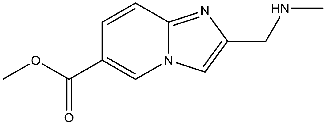 methyl 2-(methylaminomethyl)imidazo[1,2-a]pyridine-6-carboxylate Structure