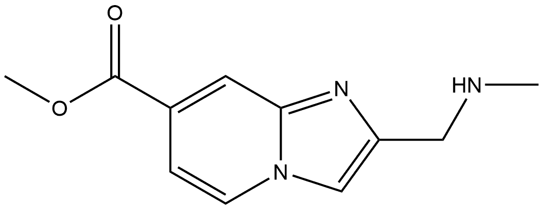 methyl 2-(methylaminomethyl)imidazo[1,2-a]pyridine-7-carboxylate Structure