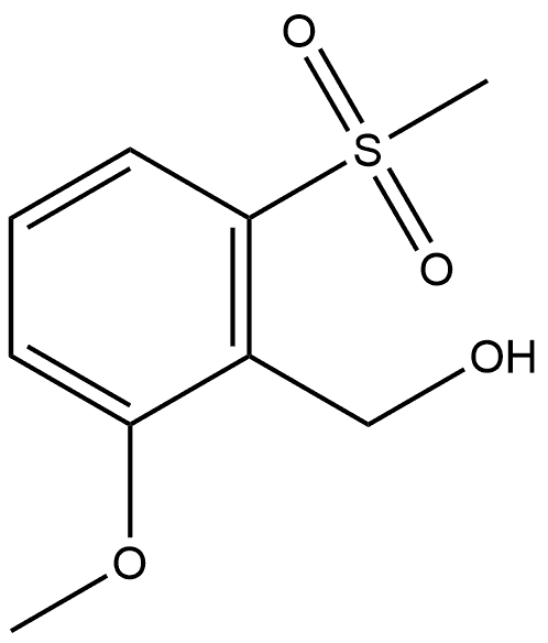 2-Methoxy-6-(methylsulfonyl)benzenemethanol Structure