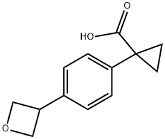 1-[4-(oxetan-3-yl)phenyl]cyclopropane-1-carboxyli
c acid Structure