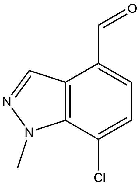 7-Chloro-1-methyl-1H-indazole-4-carboxaldehyde Structure