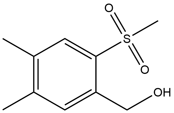 4,5-Dimethyl-2-(methylsulfonyl)benzenemethanol Structure