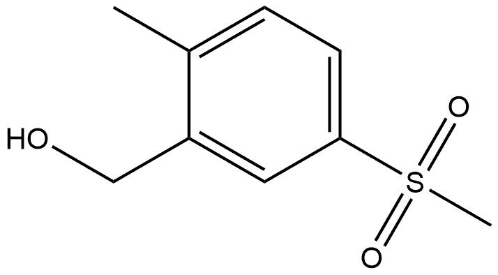 2-Methyl-5-(methylsulfonyl)benzenemethanol Structure