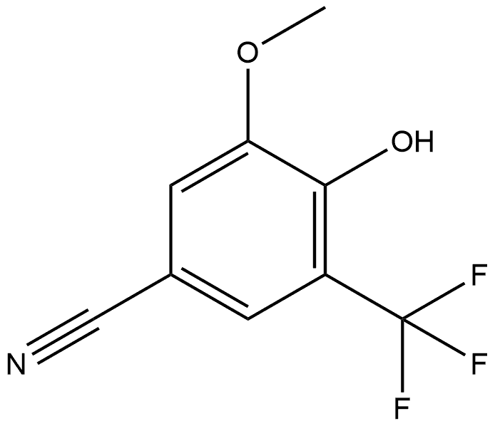 4-Hydroxy-3-methoxy-5-(trifluoromethyl)benzonitrile Structure