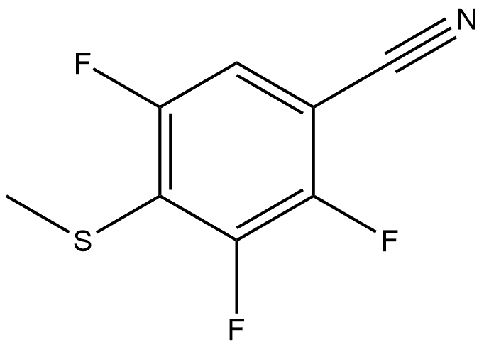 2,3,5-Trifluoro-4-(methylthio)benzonitrile Structure