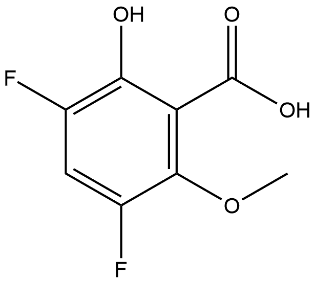 3,5-Difluoro-2-hydroxy-6-methoxybenzoic acid Structure