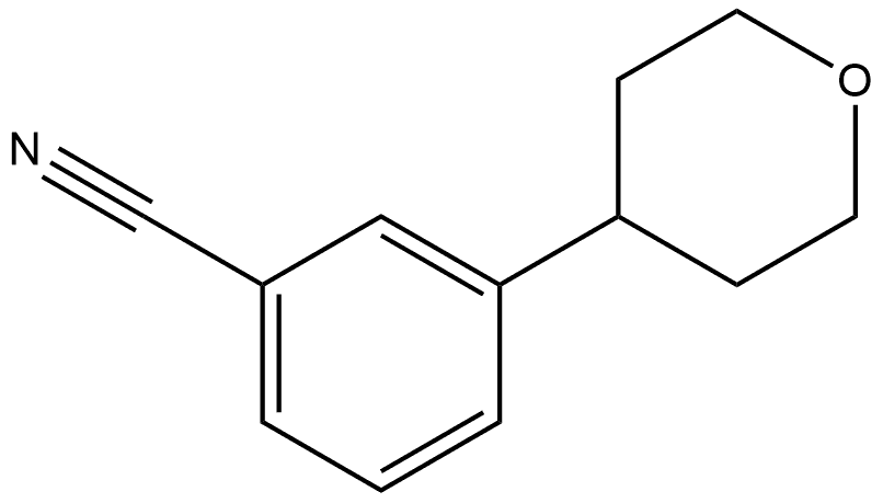 3-(Tetrahydro-2H-pyran-4-yl)benzonitrile Structure