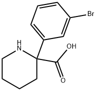 2-Piperidinecarboxylic acid, 2-(3-bromophenyl)- Structure