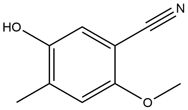 5-Hydroxy-2-methoxy-4-methylbenzonitrile Structure