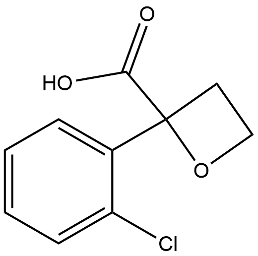 2-(2-chlorophenyl)oxetane-2-carboxylic acid Structure