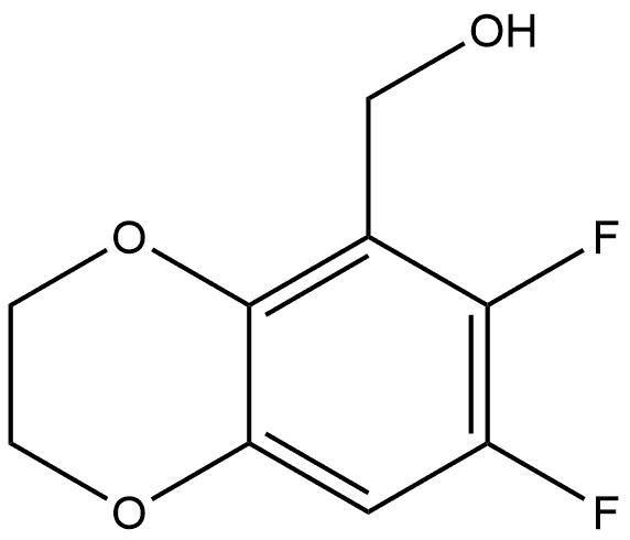 6,7-Difluoro-2,3-dihydro-1,4-benzodioxin-5-methanol Structure