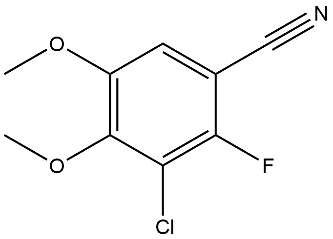 3-Chloro-2-fluoro-4,5-dimethoxybenzonitrile Structure