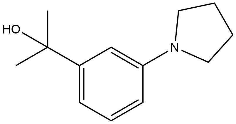 α,α-Dimethyl-3-(1-pyrrolidinyl)benzenemethanol Structure