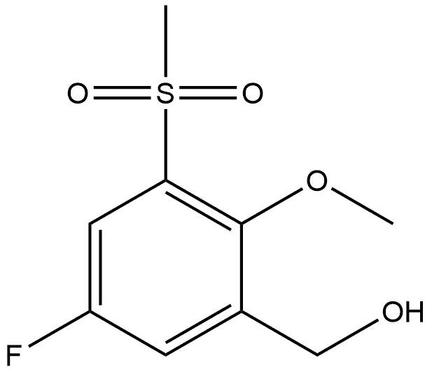 5-Fluoro-2-methoxy-3-(methylsulfonyl)benzenemethanol Structure